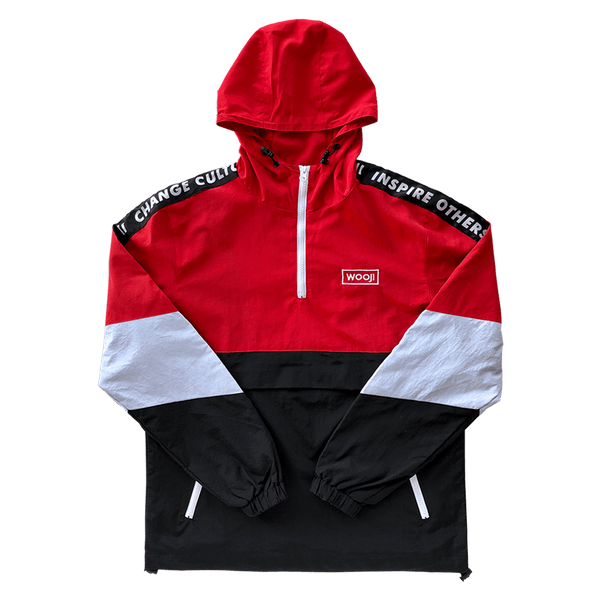 Red white discount black windbreaker