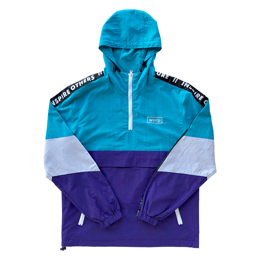 Wooji Identity Anorak Jacket Teal/White/Purple