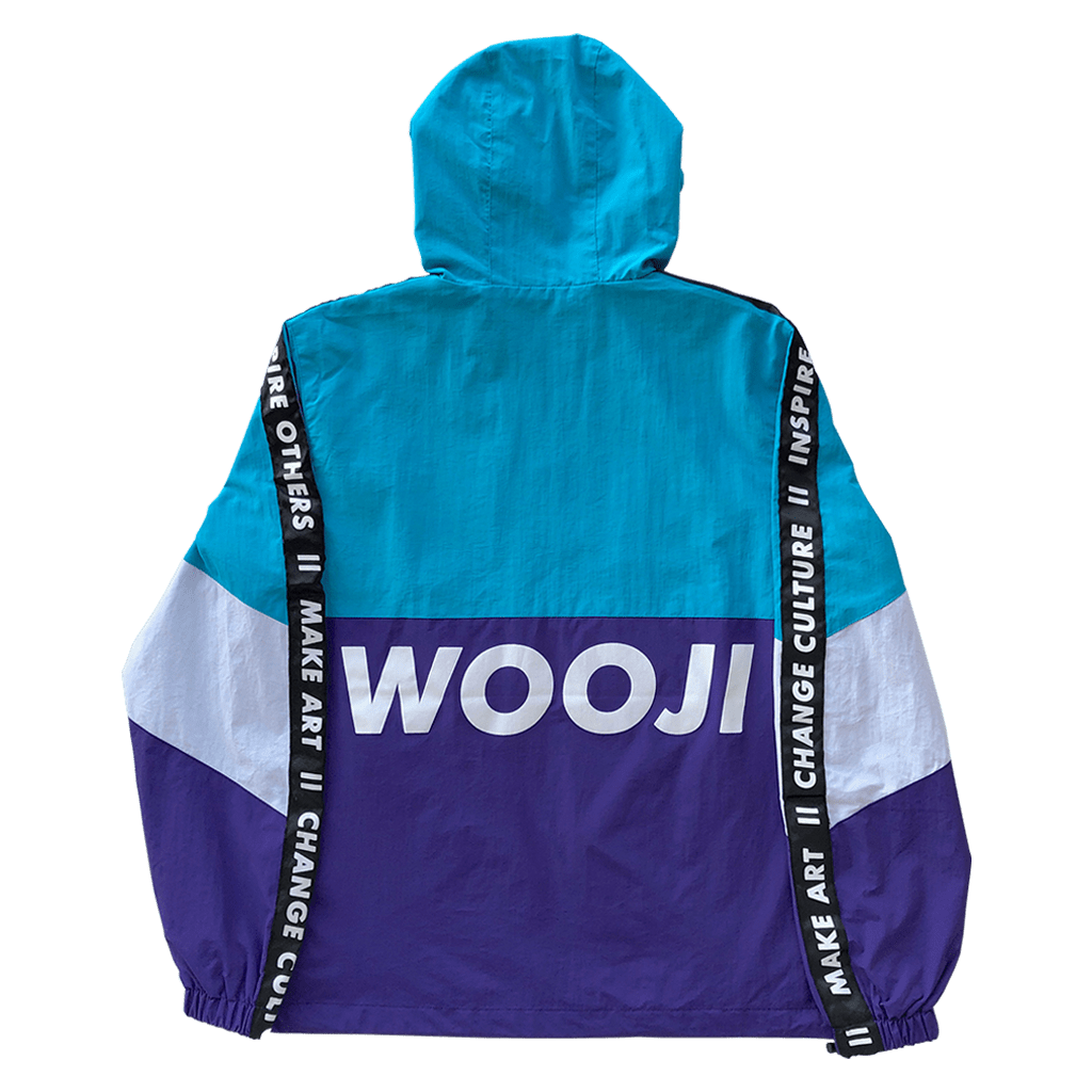 Wooji Identity Anorak Jacket Teal/White/Purple - Wooji